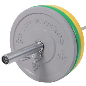 Upgrade Your Gear Hit Fitness 80kg Coloured Bumper Plates Core Weight Set Made for You, Mini trampoline rebounder