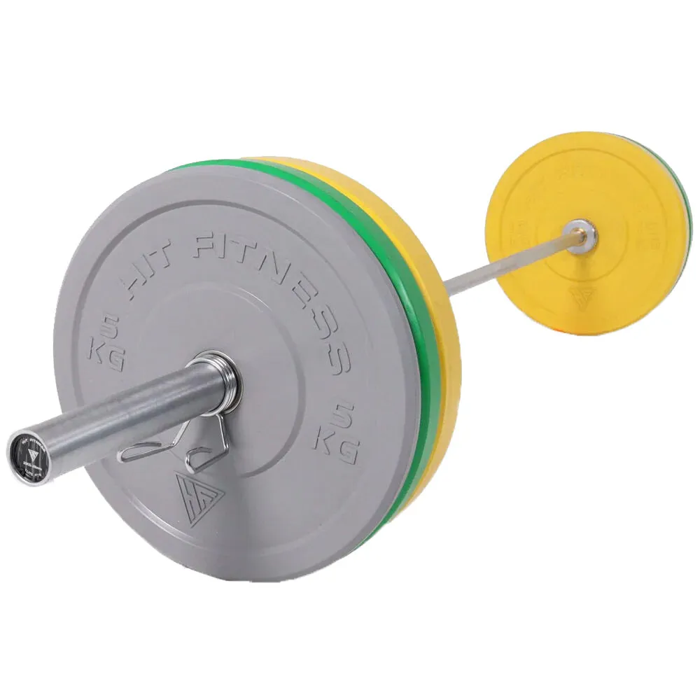 Hit Fitness 80kg Coloured Bumper Plates Core Weight Set, Onboard Functions