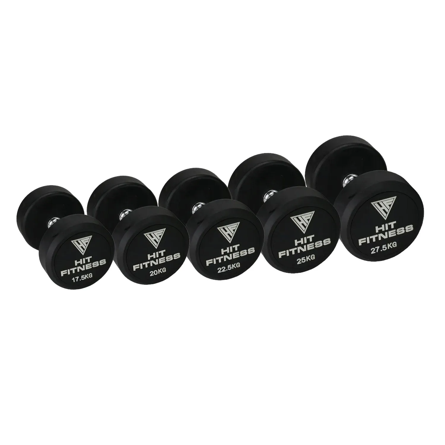 Upgrade Your Gear Hit Fitness Round Dumbbells - from 17.5kg to 27.5kg | Bundle Handpicked for You, Water Rowers