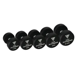 Upgrade Your Gear Hit Fitness Round Dumbbells - from 17.5kg to 27.5kg | Bundle Handpicked for You, Water Rowers