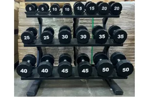 Upgrade Your Gear Warrior 12-Sided Urethane Dumbbell Set (5-50lb) (SUMMER SALE) Youll Love This, Kettlebells, Gym shorts with pockets