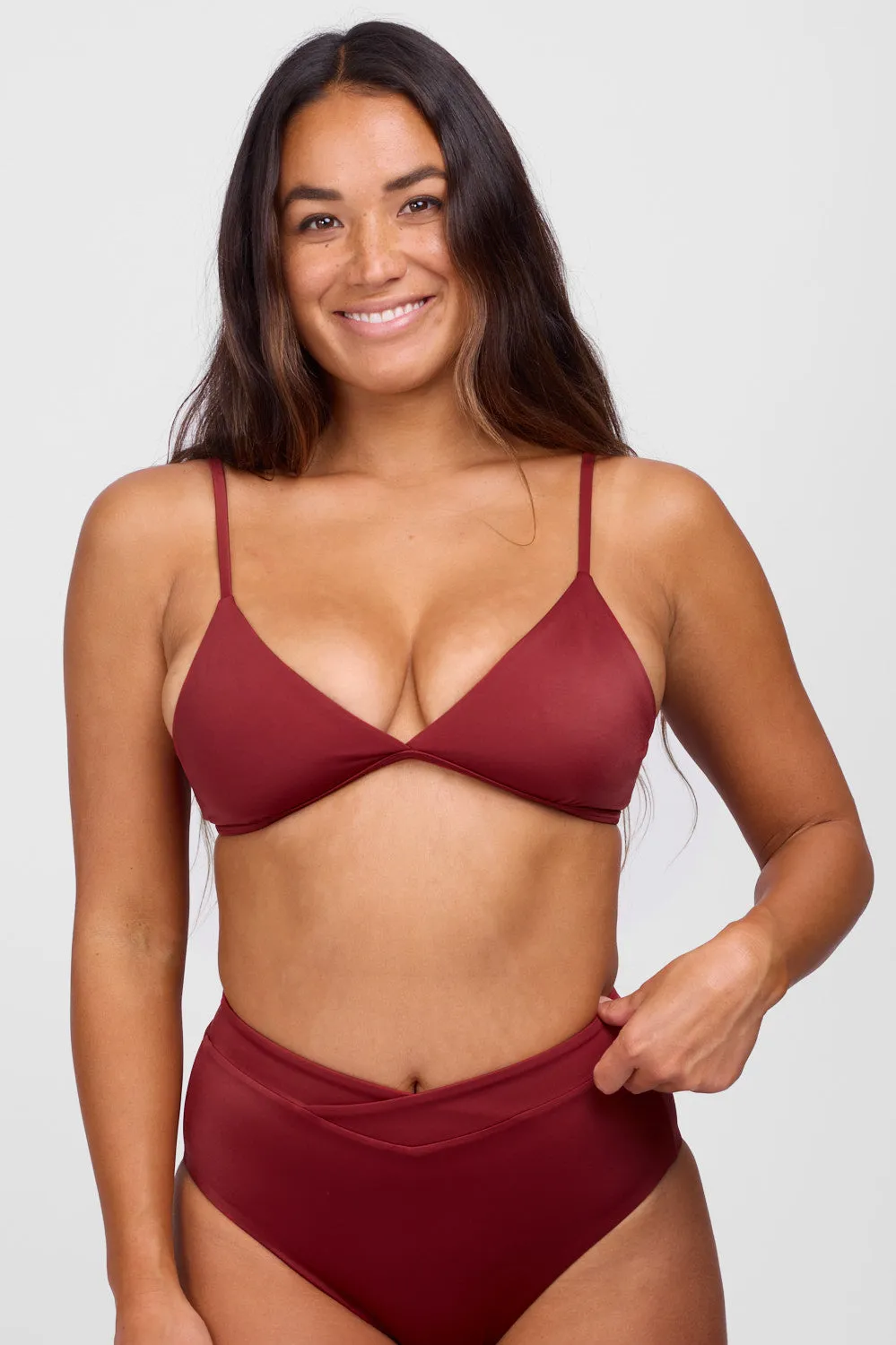 Vera Bikini Top - Garnet