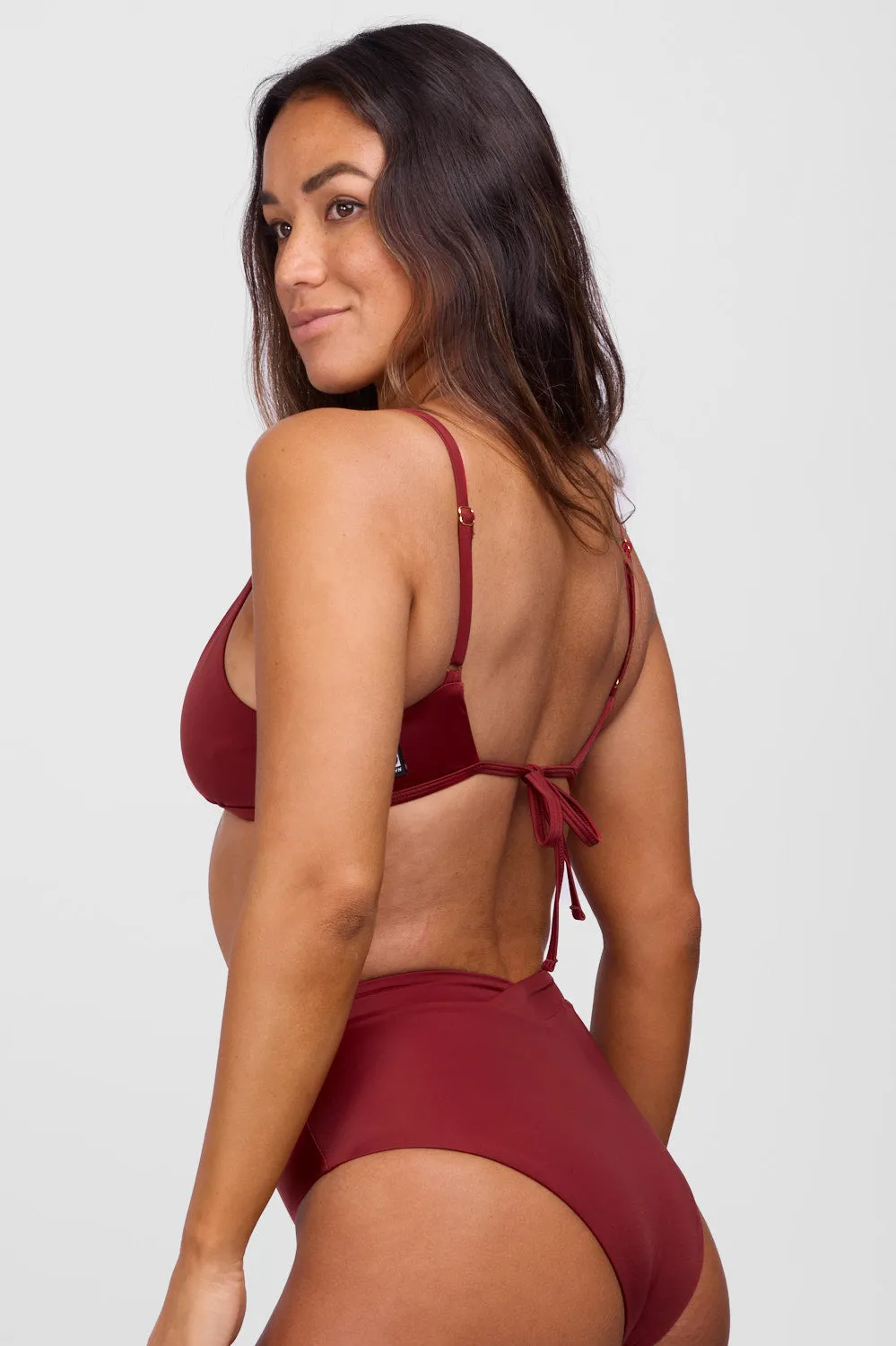 Vera Bikini Top - Garnet