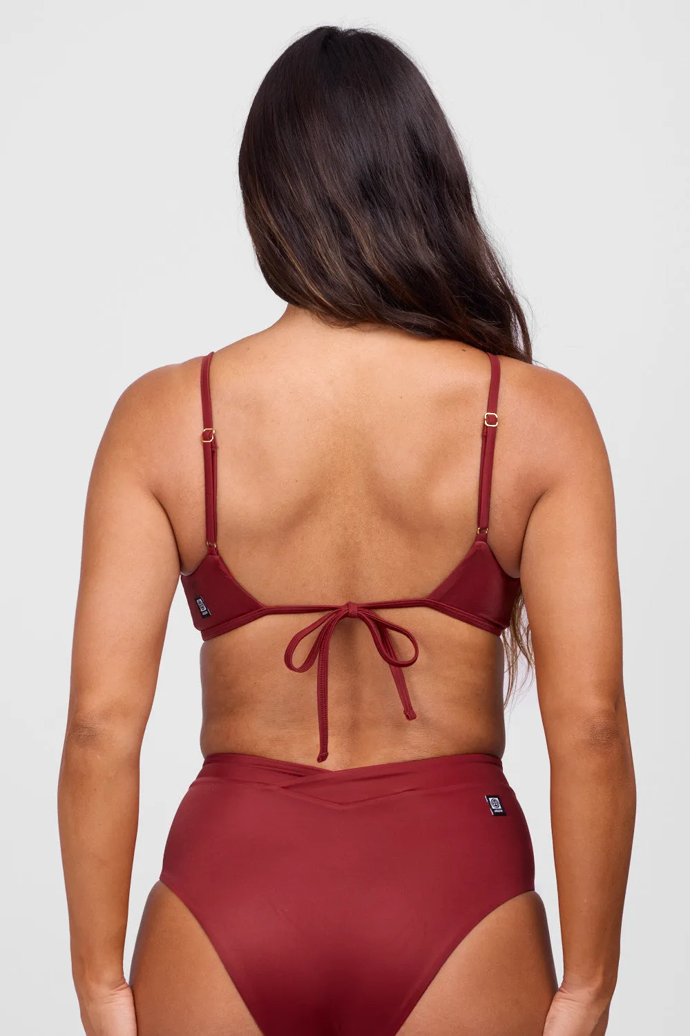 Vera Bikini Top - Garnet