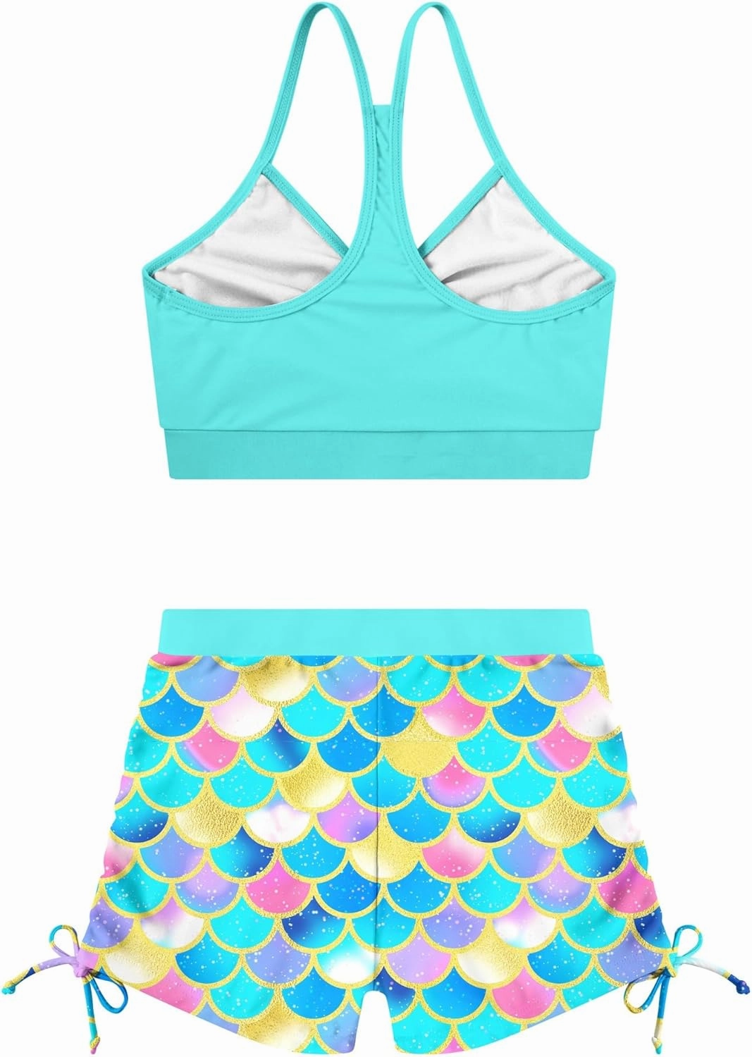 Vieille Girls Swimsuit 2 Piece Bikini Bathing Suit Quick Dry Swimwear Size 7-12 Years
