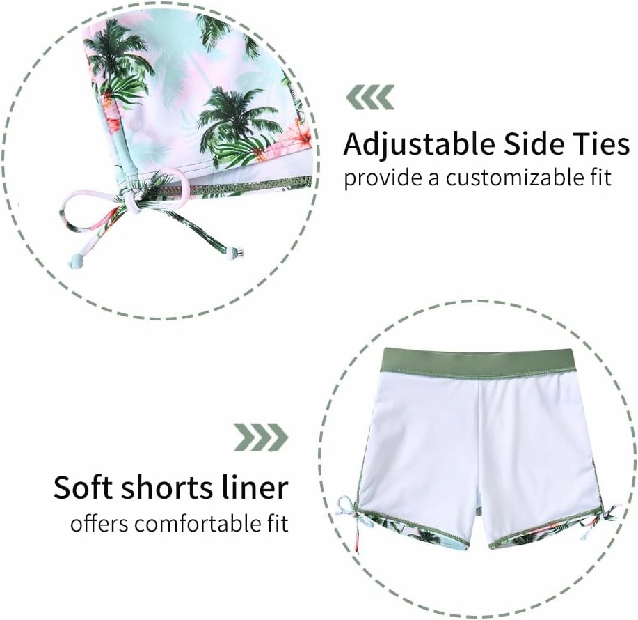 Vieille Girls Swimsuit 2 Piece Bikini Bathing Suit Quick Dry Swimwear Size 7-12 Years