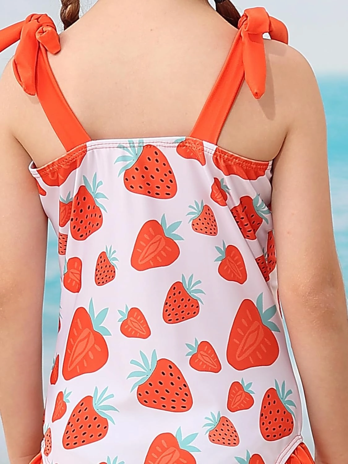Vieille Toddler Girls Swimsuits Ruffle Bathing Suits One Piece Swimwear 2-6T