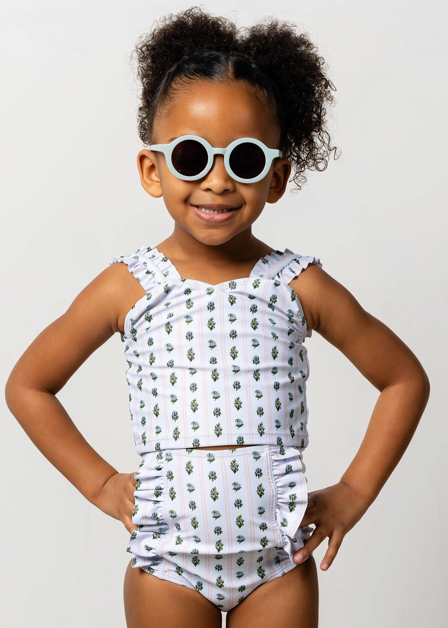 Vintage Blooms | Mini Down in Front Ruffle Bottoms