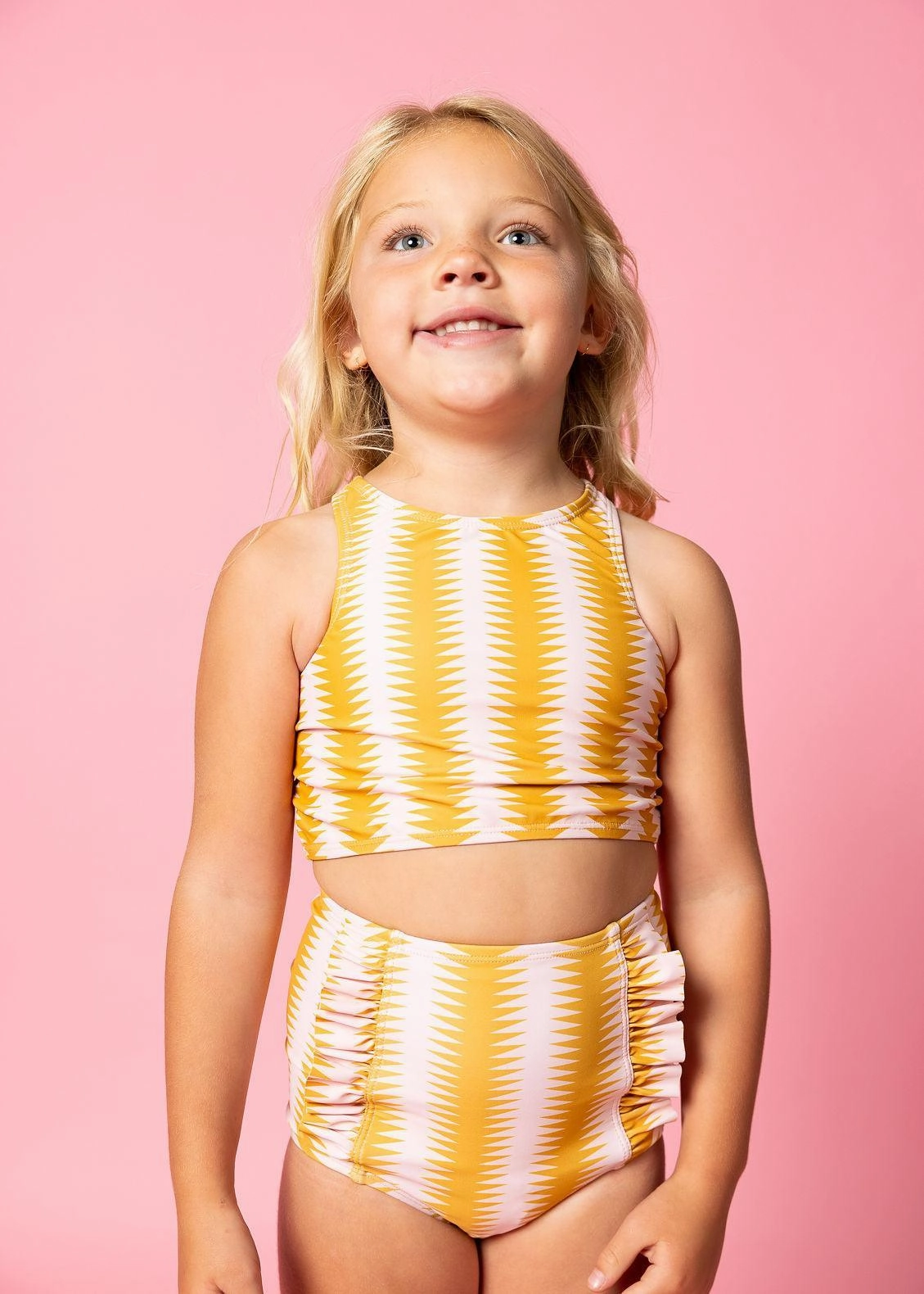 Vintage Triangles | Mini Down in Front Ruffle Bottoms