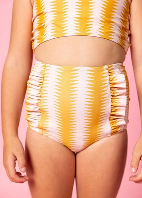 Vintage Triangles | Mini Down in Front Ruffle Bottoms