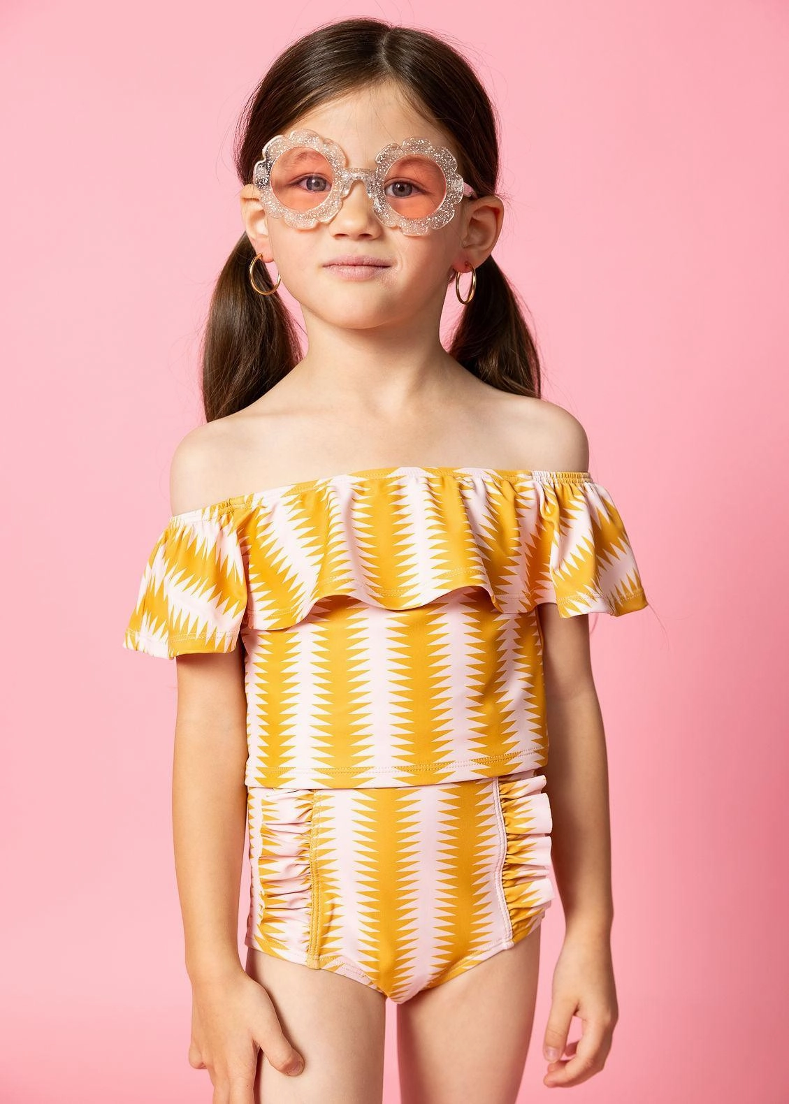 Vintage Triangles | Mini Down in Front Ruffle Bottoms