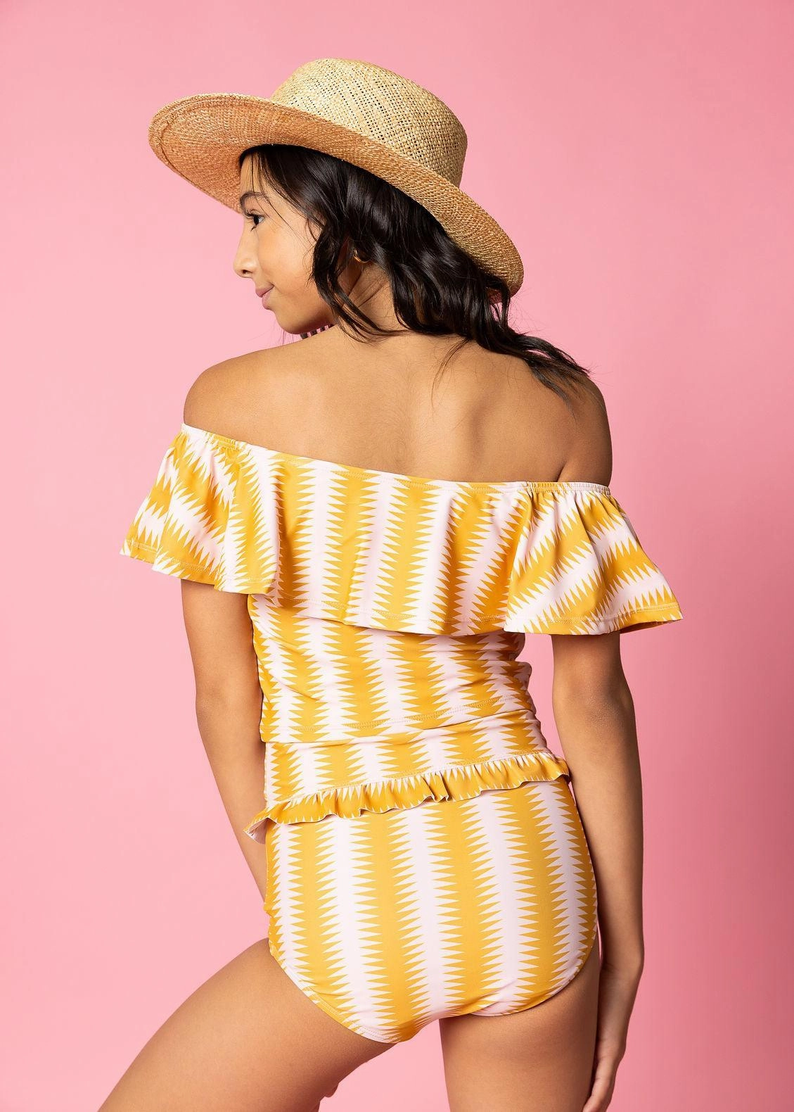 Vintage Triangles | Youth Mid-Ruffle Bottoms