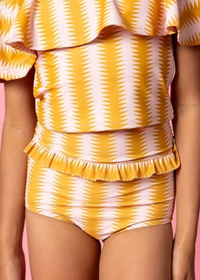 Vintage Triangles | Youth Mid-Ruffle Bottoms