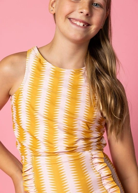 Vintage Triangles | Youth Racer Back Top