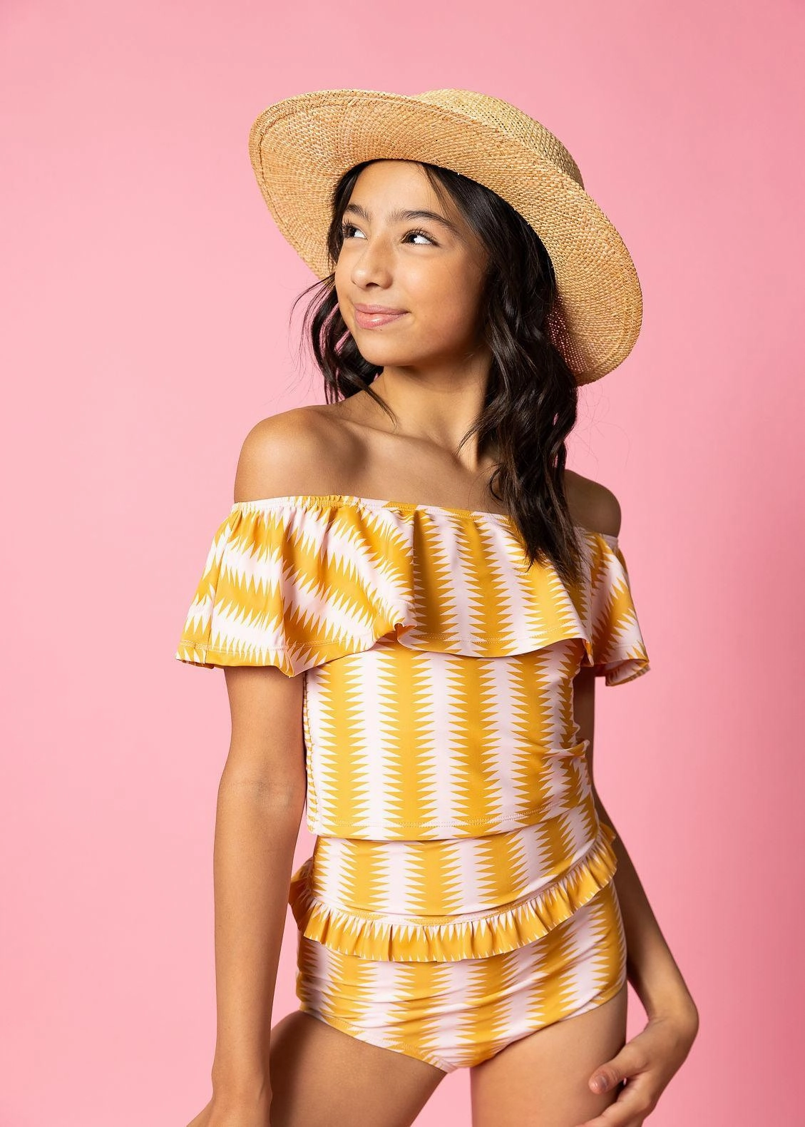 Vintage Triangles | Youth Ruffled Around Top