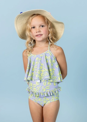 Vivid Cheetah | Mini Mid-Ruffle Bottoms