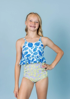Vivid Cheetah | Youth Down in Front Ruffle Bottoms
