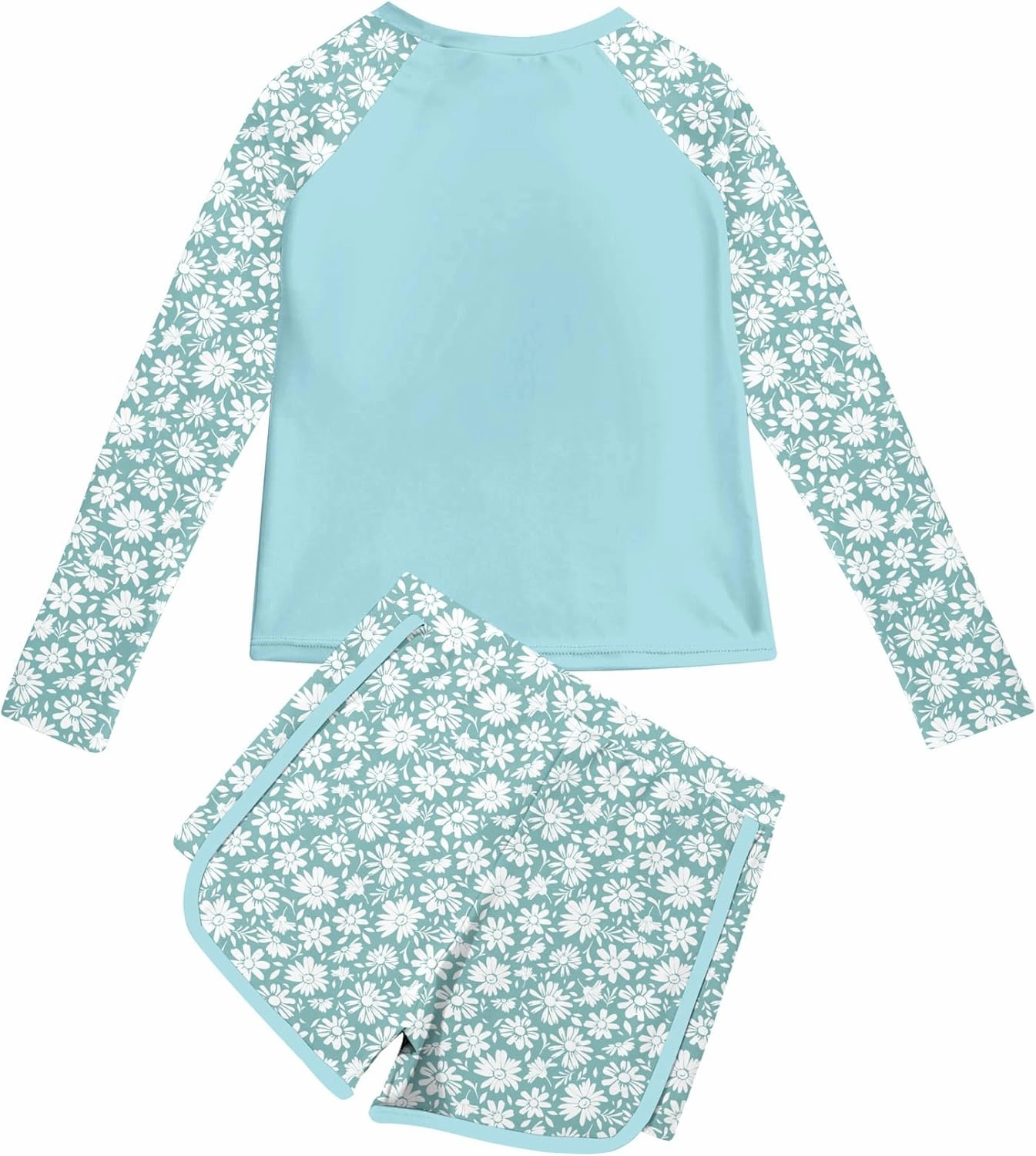 Vogseek Girls Rash Guard Swimsuits 2 Piece Bathing Suit UPF 50  Summer Swimwear Size 7-12T