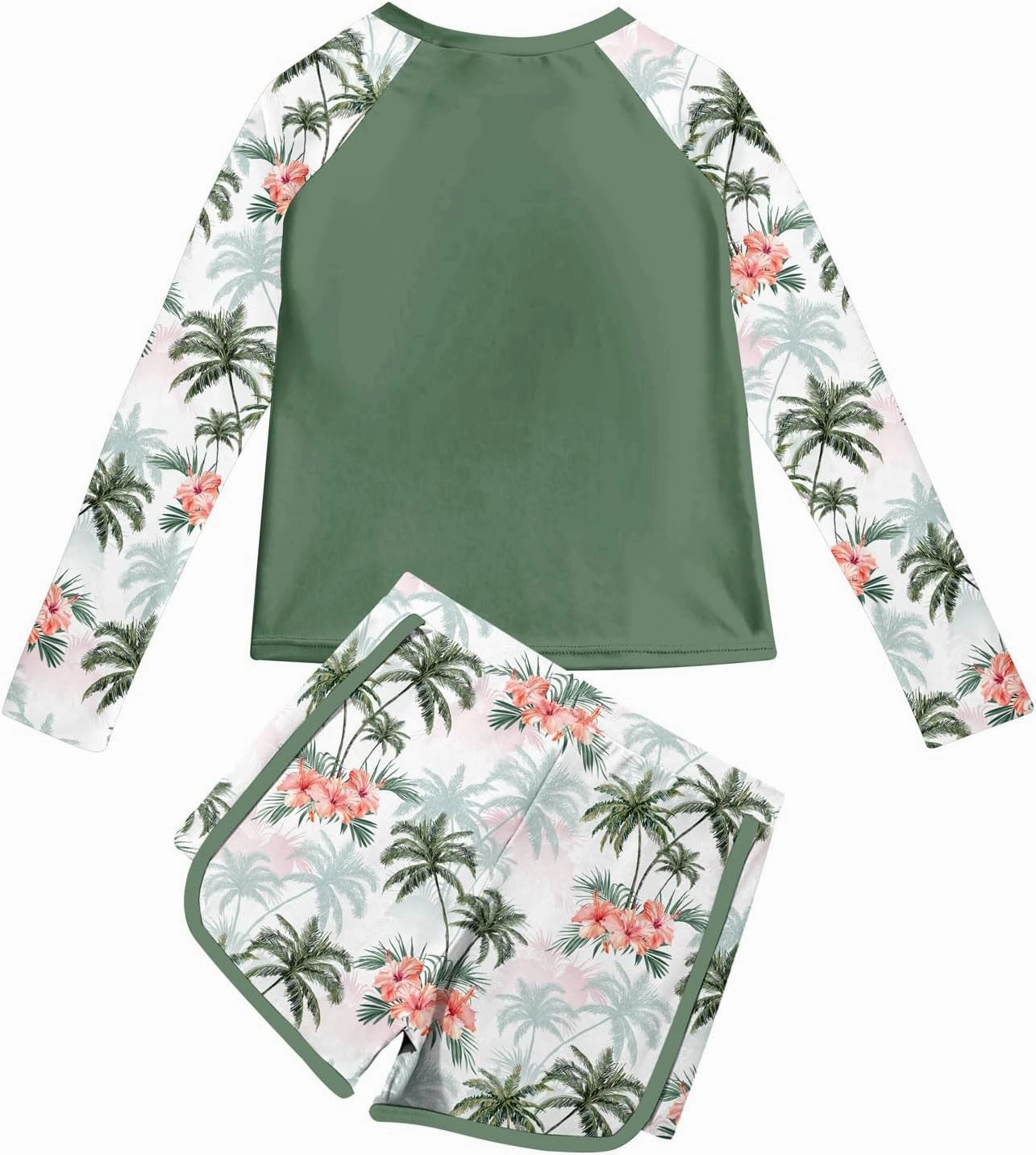 Vogseek Girls Rash Guard Swimsuits 2 Piece Bathing Suit UPF 50  Summer Swimwear Size 7-12T