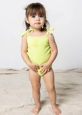 Waffled Glow Green | Baby Simply One-Piece