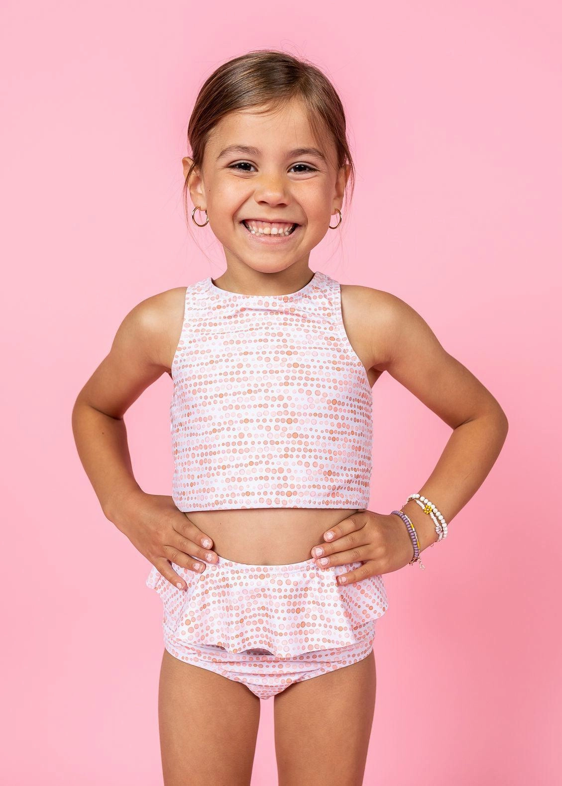 Watercolor Dots | Mini Peplum Bottoms