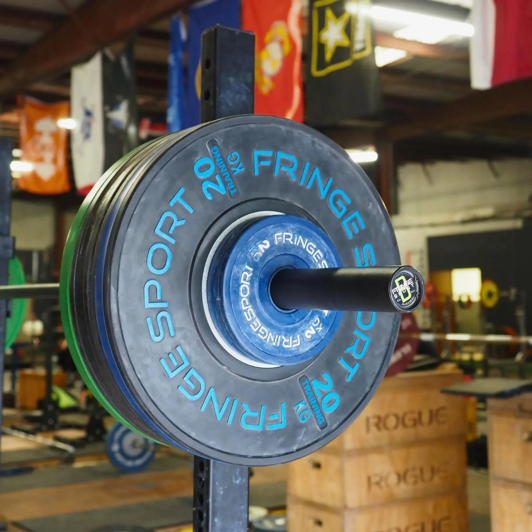 Bomba Barbell - Black 20kg, Recycled rubber gym flooring, Smart home gym, Peloton Bike 
