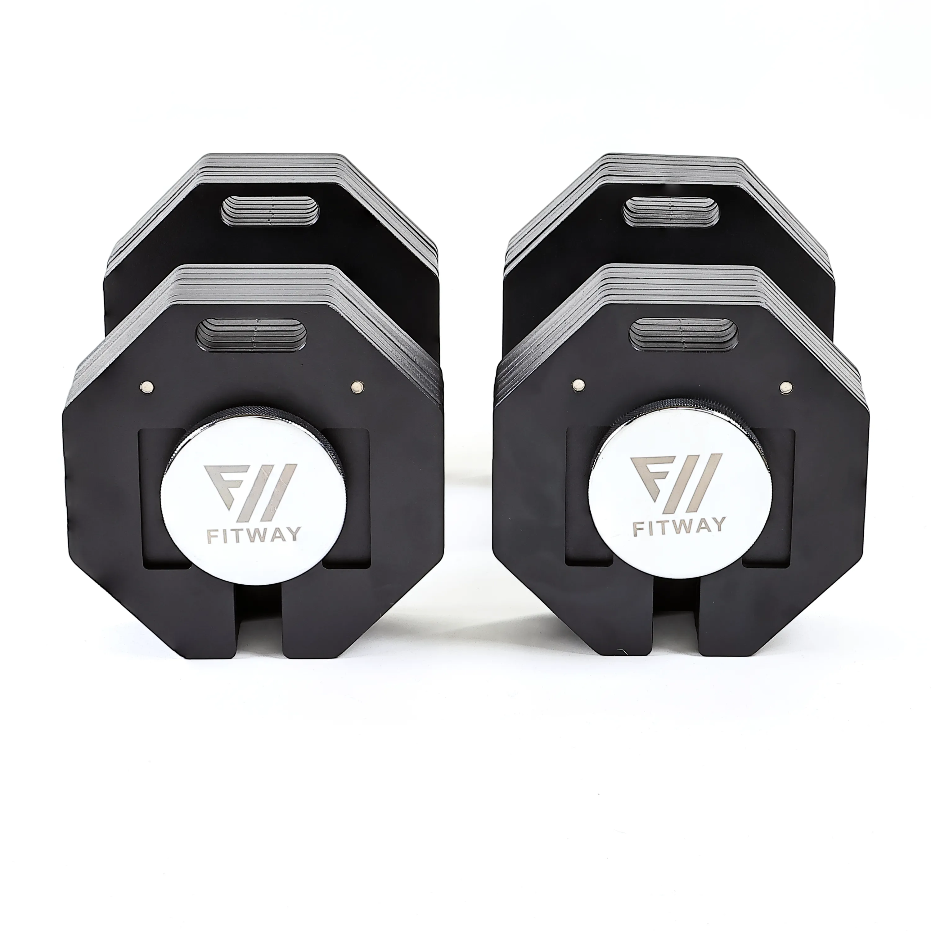 FITWAY 80lb Adjustable Dumbbell Pair, Gym water bottle