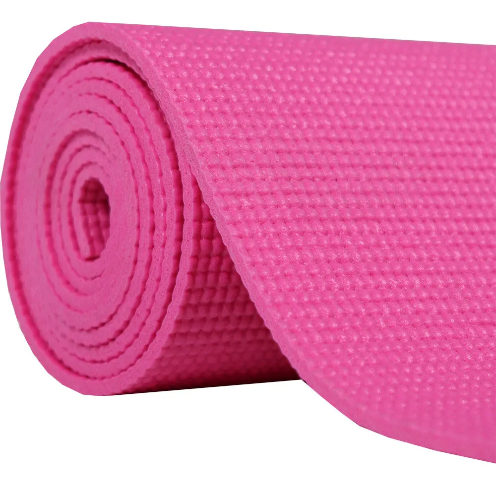 Hit Yoga Mat | 4mm | Pink Lotus, Gym towel microfiber, Leg Curls,Extensions,Calf Presses
