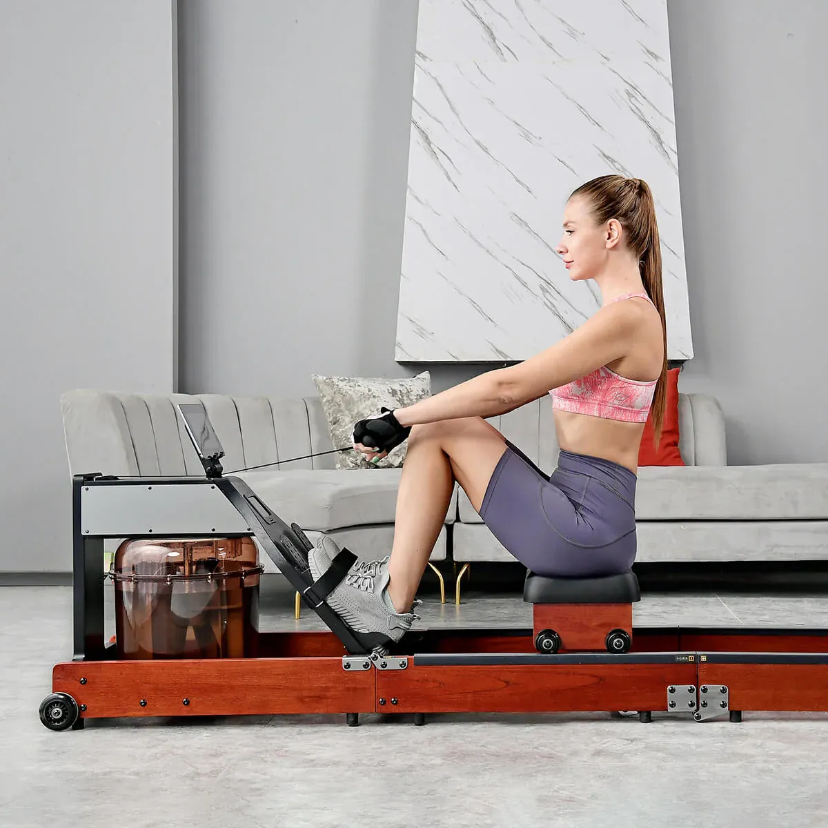 Kingsmith Premium Foldable Rowing Machine, Battle Ropes
