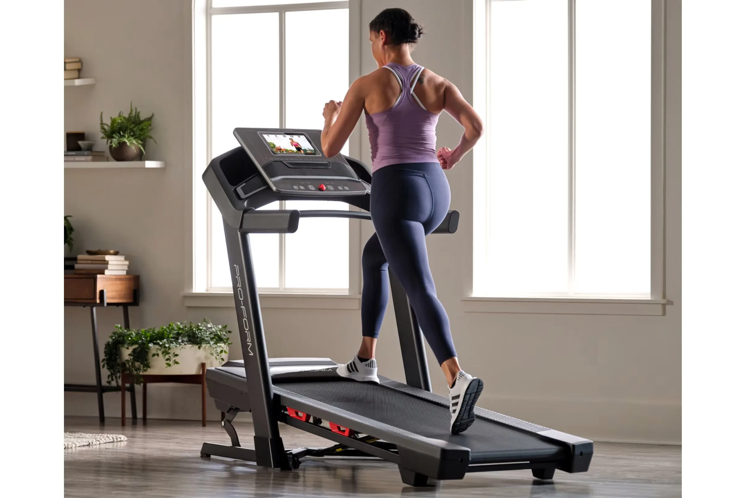 ProForm Trainer 1000 Treadmill, Rollable Sled Track, Massage gun deep tissue, Ankle weights