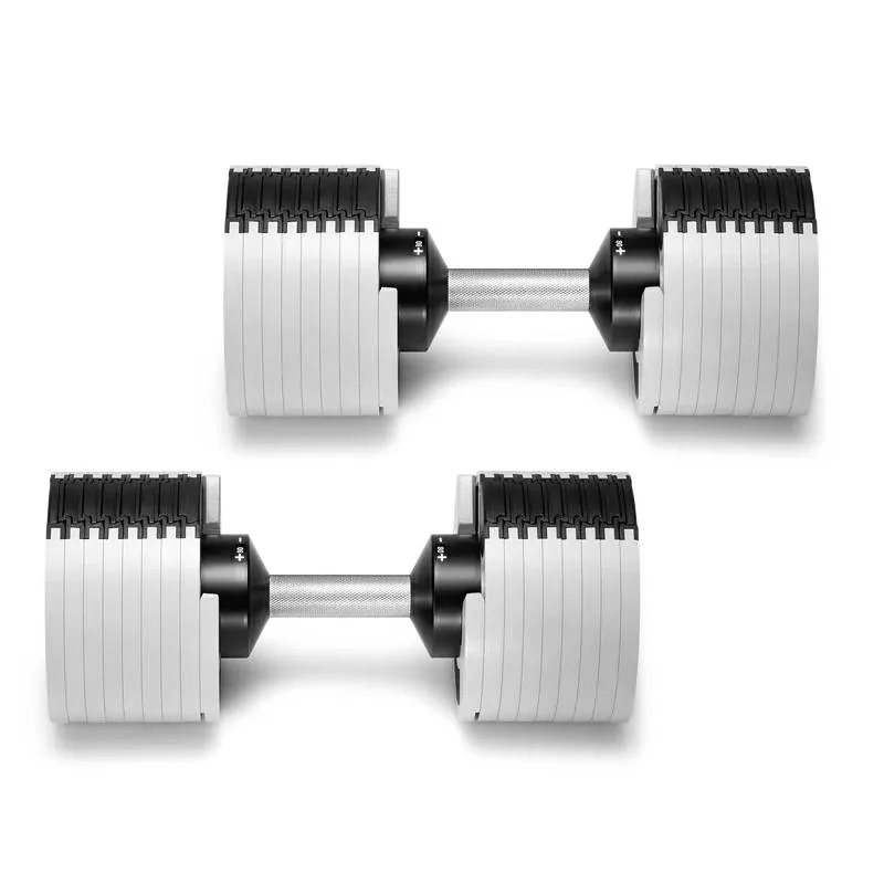 SMRTFT Nobells - 5-80lb Adjustable Dumbbell Pair - Ash, Squat Racks