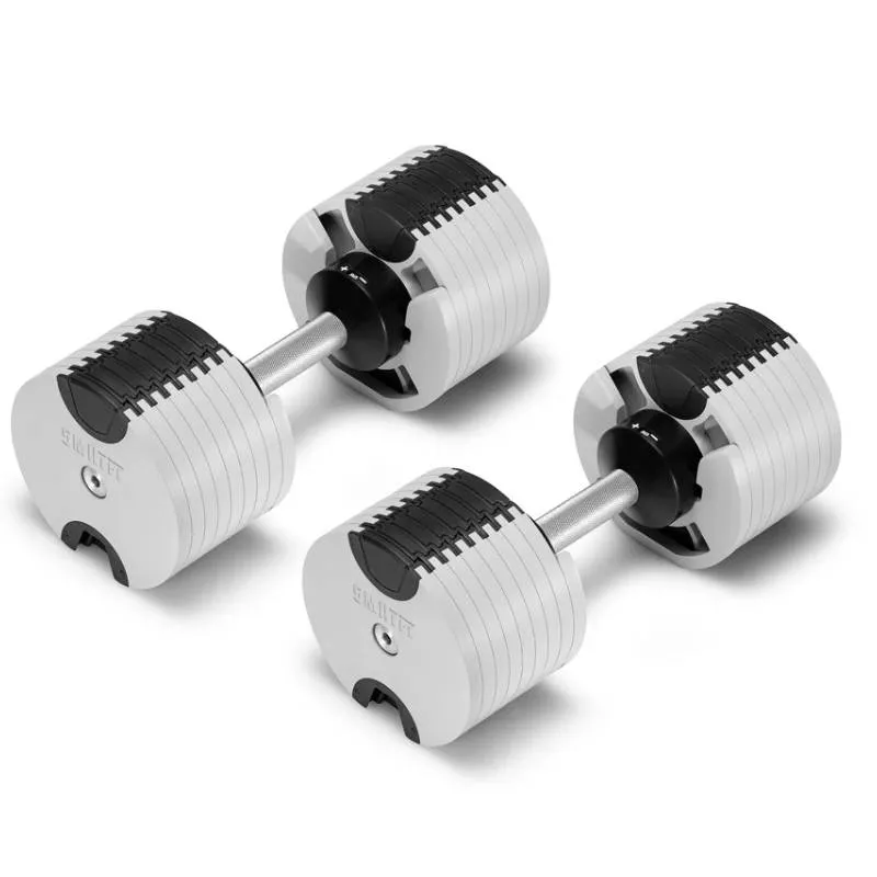 SMRTFT Nobells - 5-80lb Adjustable Dumbbell Pair - Ash, Doorway chin up bar, Fitness,Activity Trackers, Yoga mat cleaner