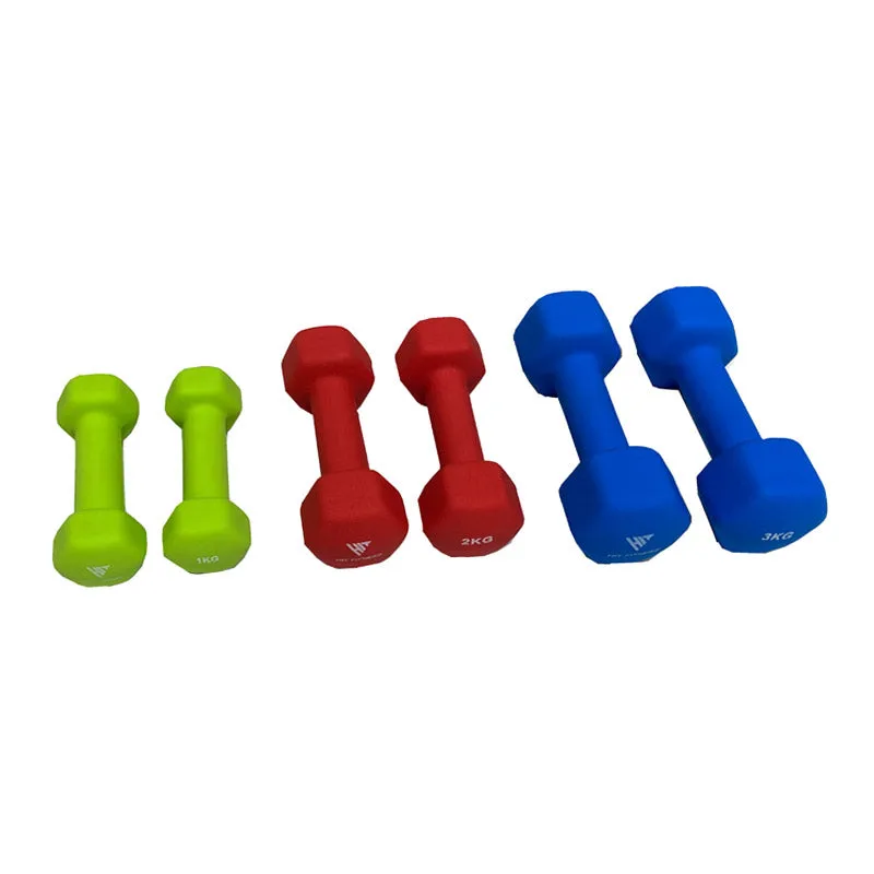 Hit Fitness Neoprene Dumbbells | 12kg Set, Yoga Mats, Weightlifting chalk