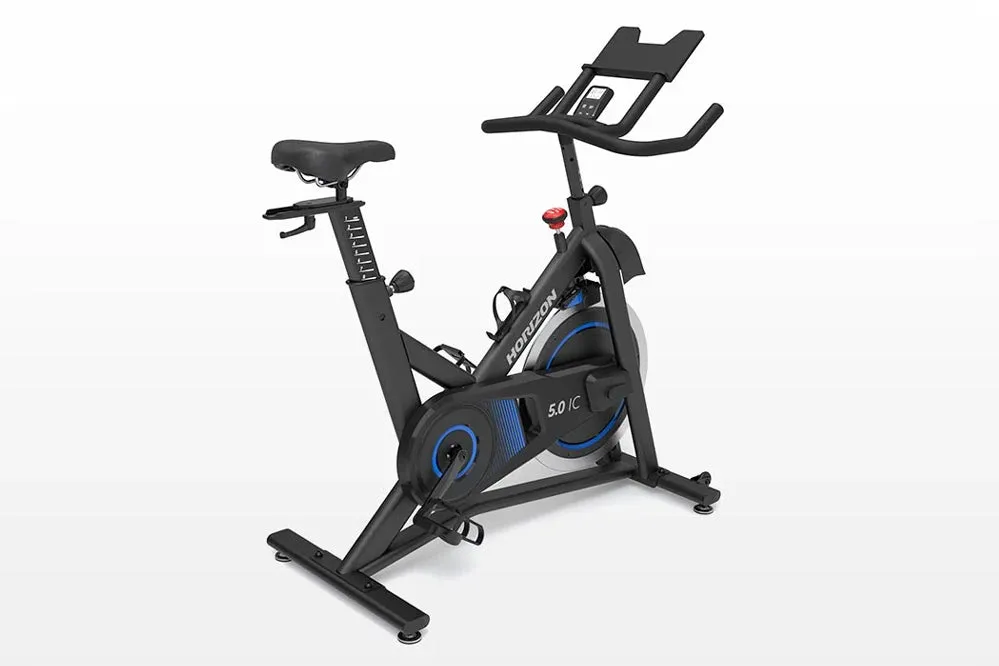 Horizon 5.0 IC Indoor Cycle, Massage Guns, Non-slip yoga mat