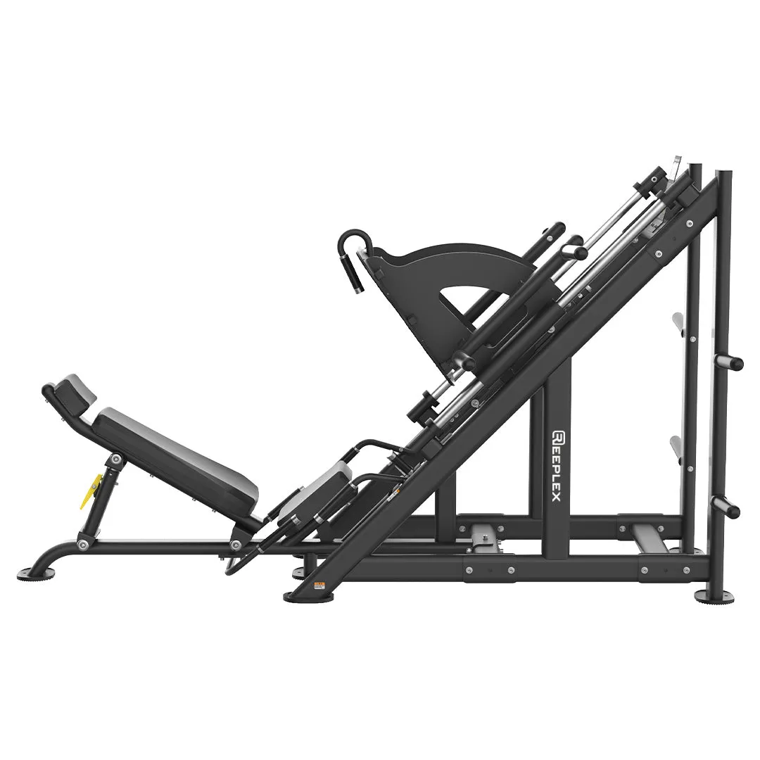 Reeplex Commercial 45 Degree Leg Press Machine with Linear Bearing V2, Ab Wheel, Commercial Bikes