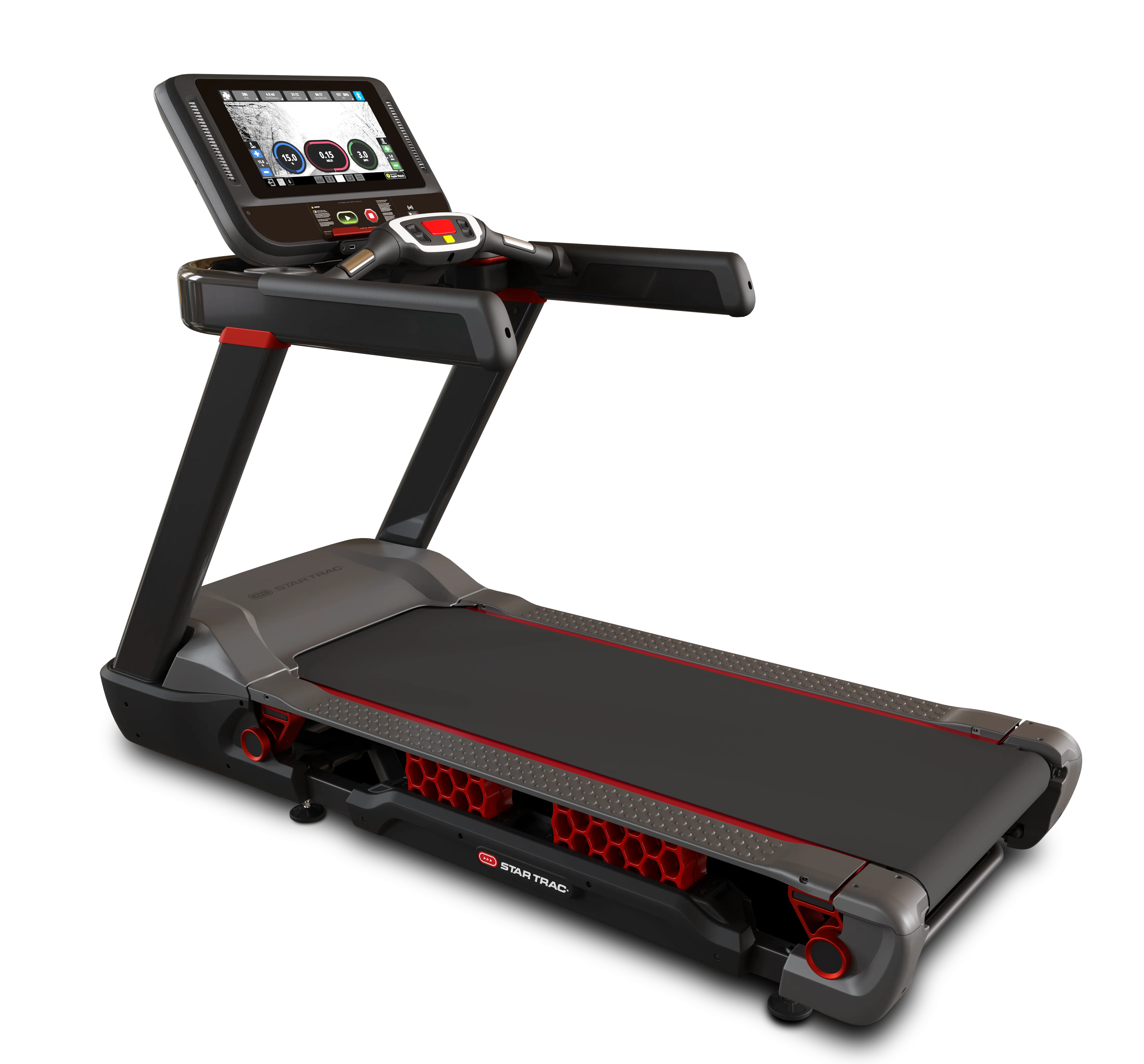 Star Trac 10 Series TRx FreeRunner Treadmill, Weight Bar Collars, Cable machine attachments
