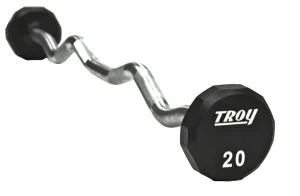 While Supplies Last TROY 12-Sided Solid Head Urethane Curl Barbell Ready to Ship, Calorie burn tracker