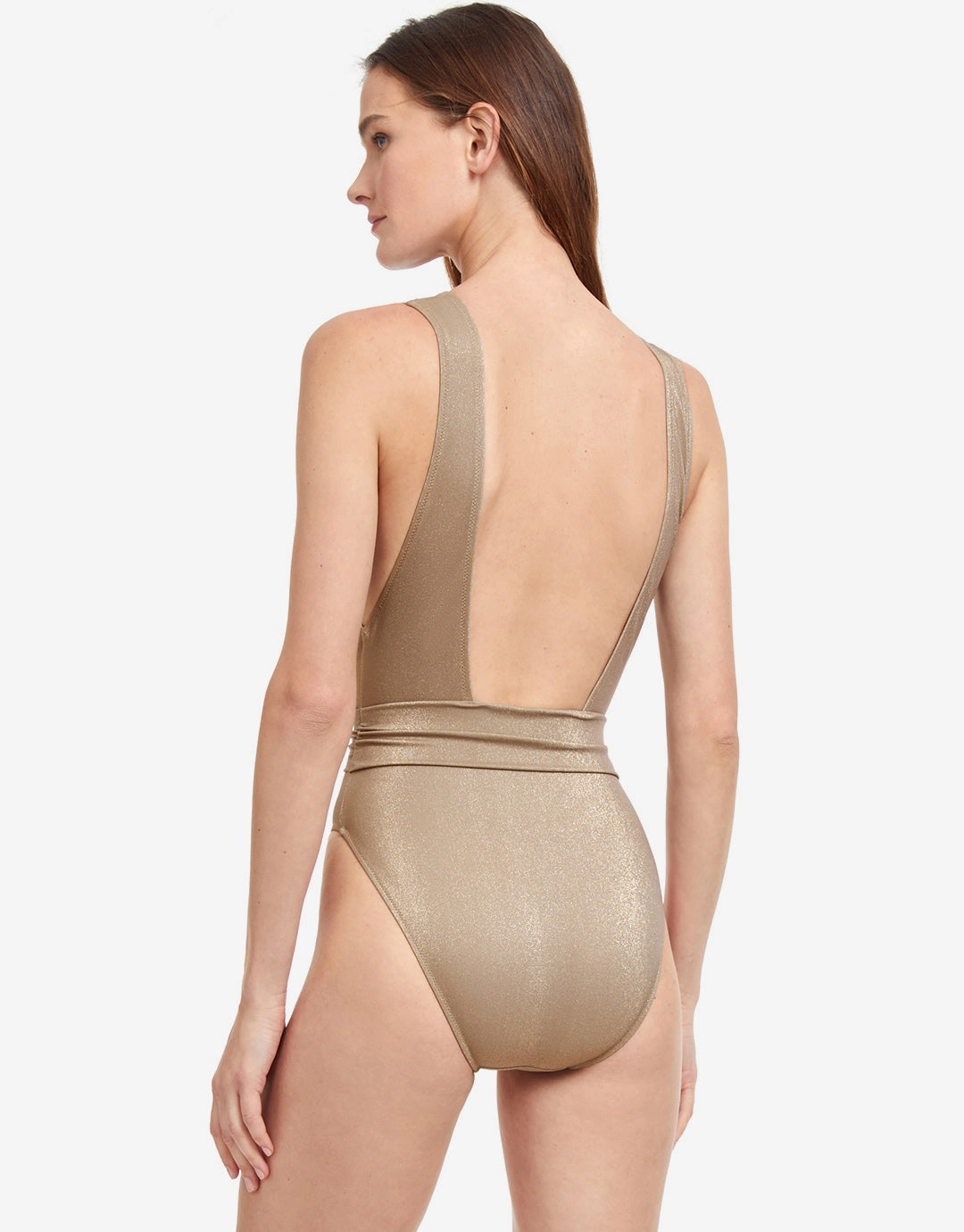 White Sands Plunge Swimsuit - Gold