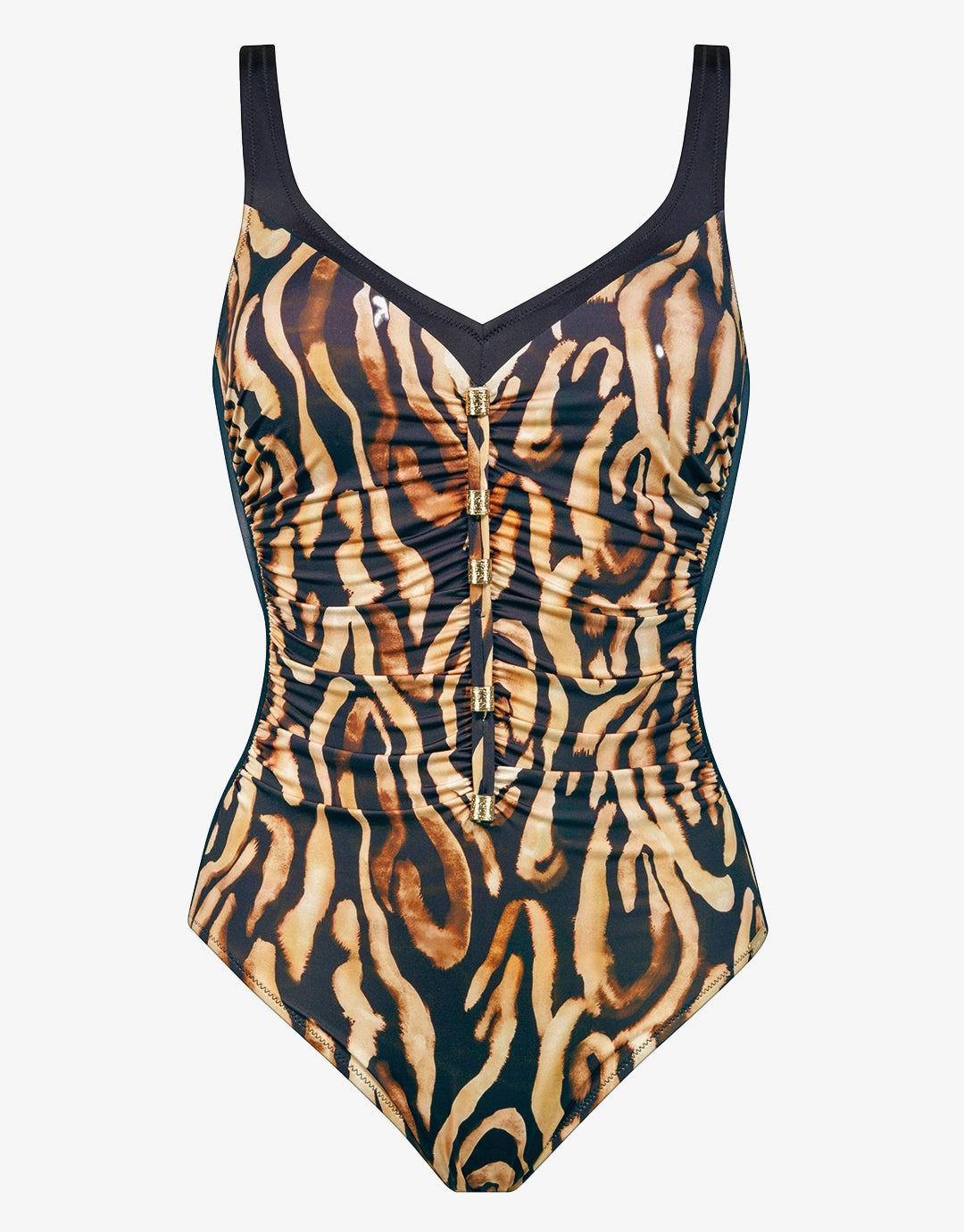 Wild Noblesse Moulded Swimsuit - Black Nougat