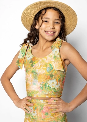 Wonderland Floral | Youth Knot Top