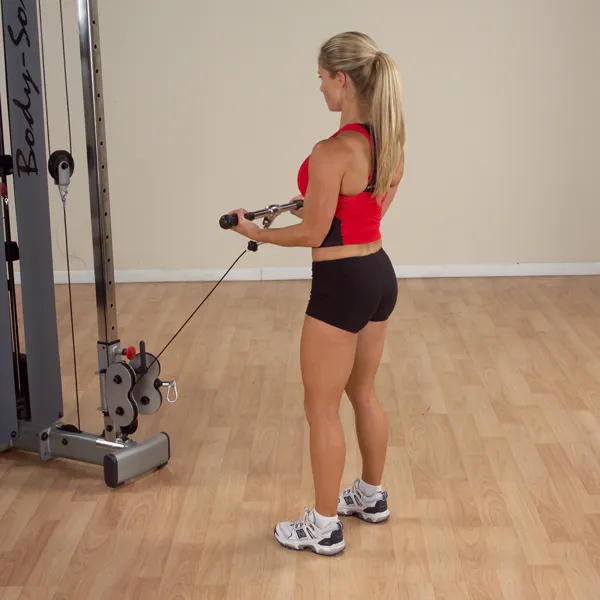 Bodysolid Revolving Straight Bar, Dual Stations, Exercise Mats
