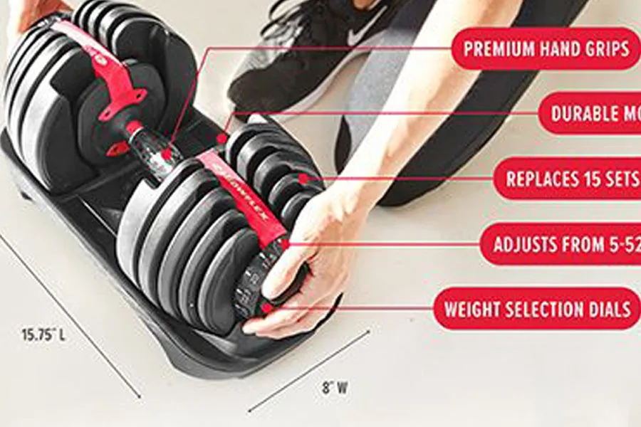 Bowflex SelectTech Dumbbells (5-52lbs), Fixed Barbell Set