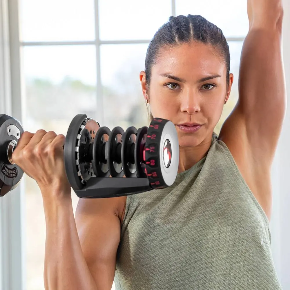 Bowflex ST1090 Dumbbells (Pair), Rogue Fitness squat rack, Olympic Frisbee Rack, Weightlifting Accessories