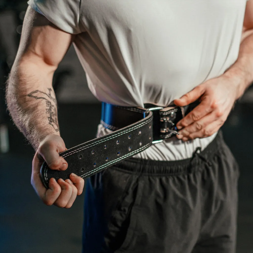 Hit Fitness Leather Weightlifting Belt, Olympic Frisbee And Barbell Set