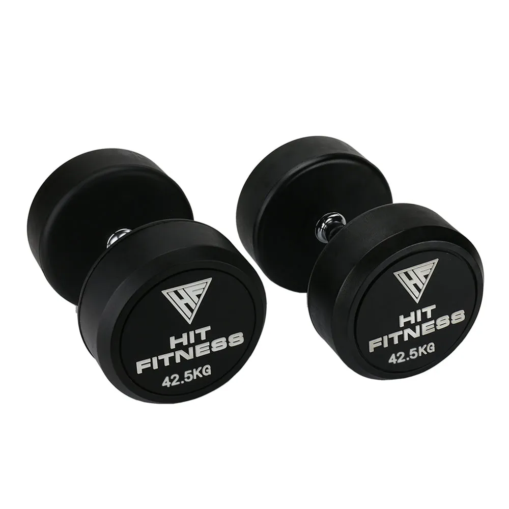 Worth the Hype Hit Fitness Round Rubber Dumbbells | 42.5kg Limited Edition, Weight Plate,Bars,Collars, Smart jump rope