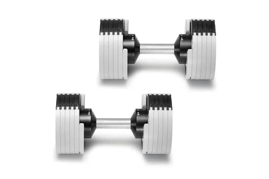 NOBELL 50lb Adjustable Dumbbells (Ash), Yoga Mats, Quick-dry sweatpants, Adjustable bench for home gym