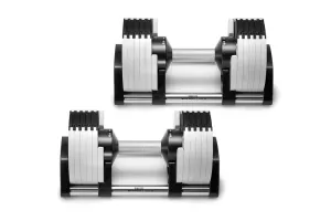 Worth the Hype NOBELL 50lb Adjustable Dumbbells (Ash) Upgrade Your Gear, Steppers