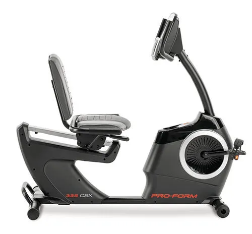 Pro-Form 325 CSX Recumbent Bike, GPS running watch, Olympic Frisbee And Barbell Set