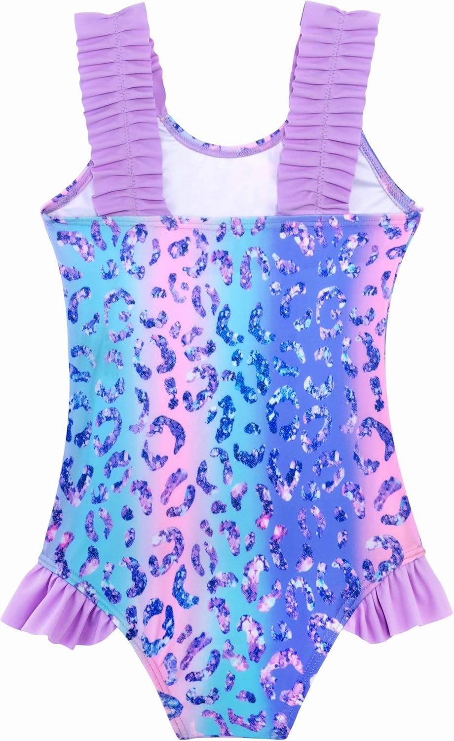 XiaoMoSha Girls One Piece Swimsuit Ruffled Straps Bathing Suits Summer Swim Suit Quick Dry Beach Swimwear for Kids 3-10 Years