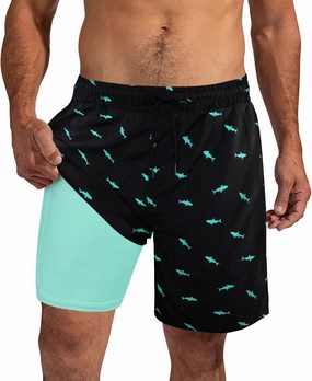 XiaoMoSha Mens Swim Trunks with Compression Liner 7" Quick Dry Board Shorts Bathing Suit with Pockets Swimwear Swimsuit S-2XL